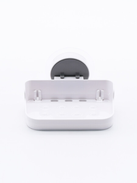 SOPORTE JABON CON VENTOSA BLANCO
