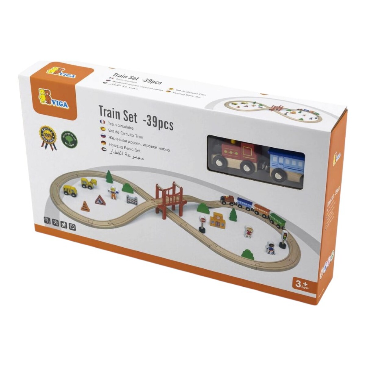 Set de tren circuito 39 piezas Viga 