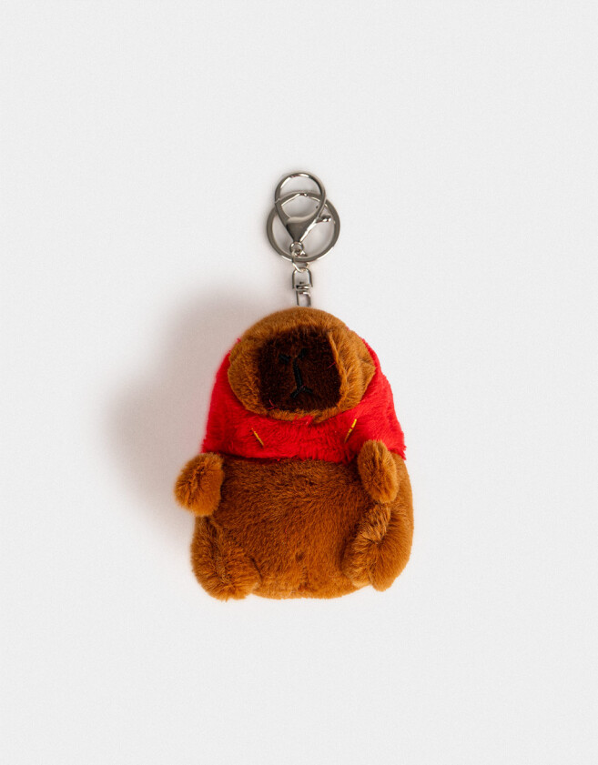 Llavero Peluche Llavero Y Charm De Capibara Disfrazado - Marron Medio