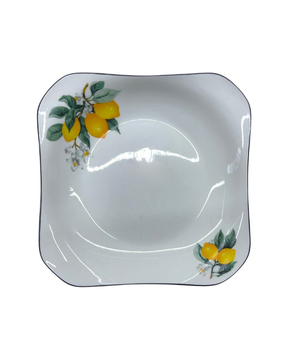 PLATO PLAYO DE PORCELANA CUADRADO • 18.5cm 