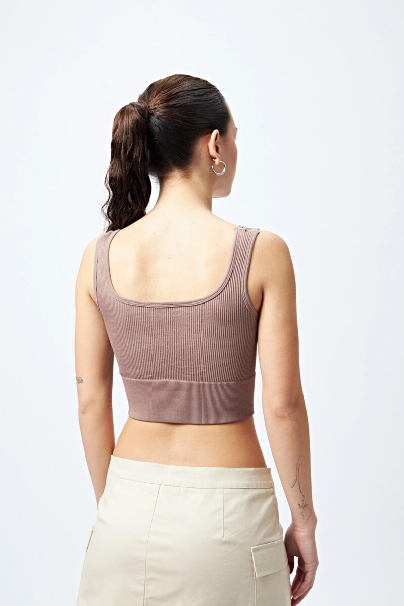 Top Unno Piece of Cake Elastizado S/M Marron