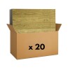 20 Placas Revestimiento Pared Autoadhesiva 70x77cm Promo X20 Madera Marrón