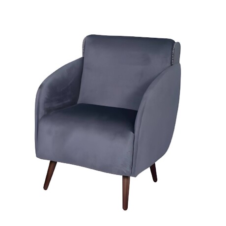 Sillón poltrona Lumax Kira nórdico 1 cuerpo de tela Gris