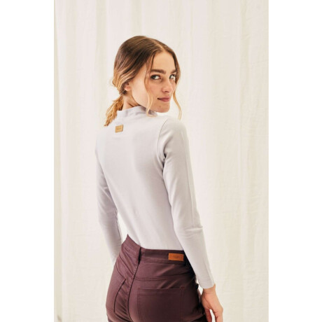 Polera Algodon Elastano Lila