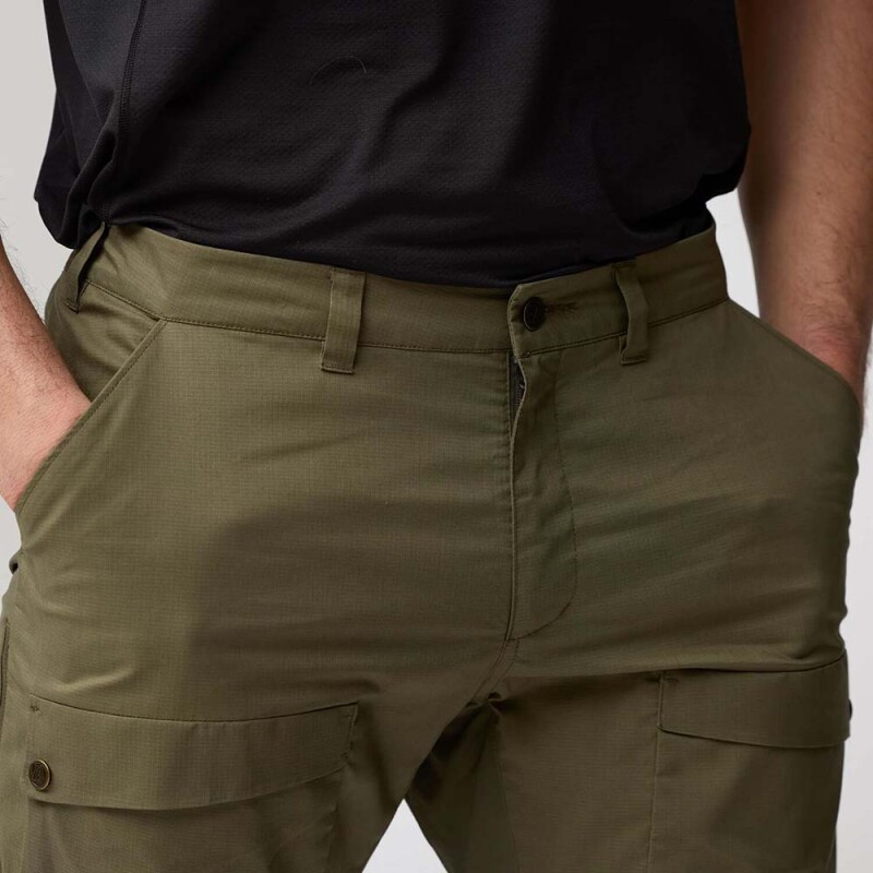 Pantalón Fjallraven Abisko Hybrid Trail Trs M Hombre Suede Brown