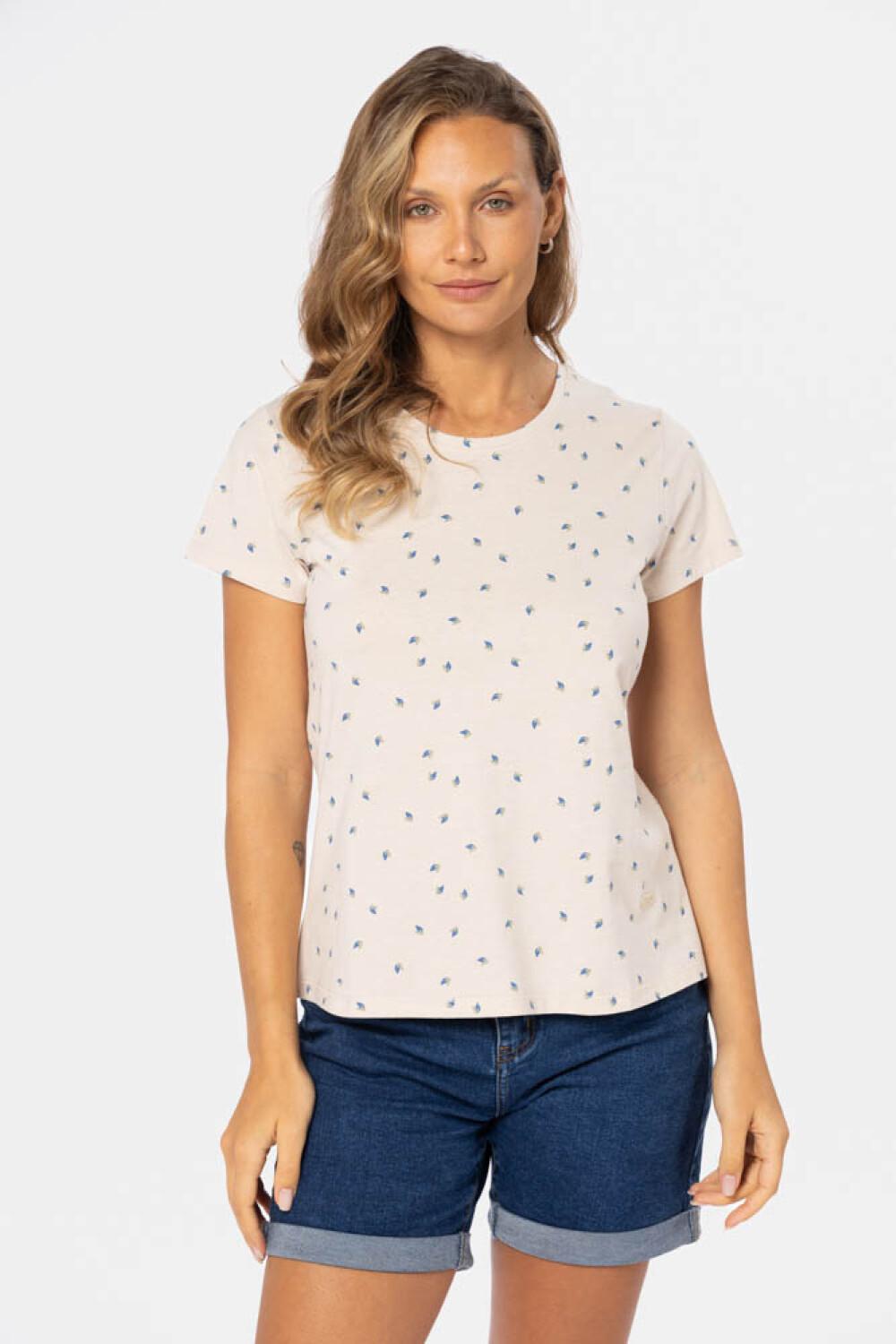 REMERA ESTAMPADA Beige