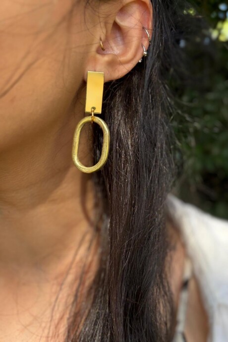 Mini Oval Earrings Dorado