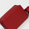 Bandolera New Penny en efecto cuero zaffiano Rojo