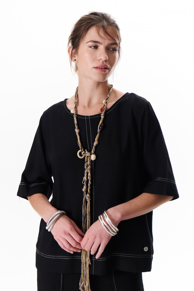 BLUSA LINO EVA NEGRO