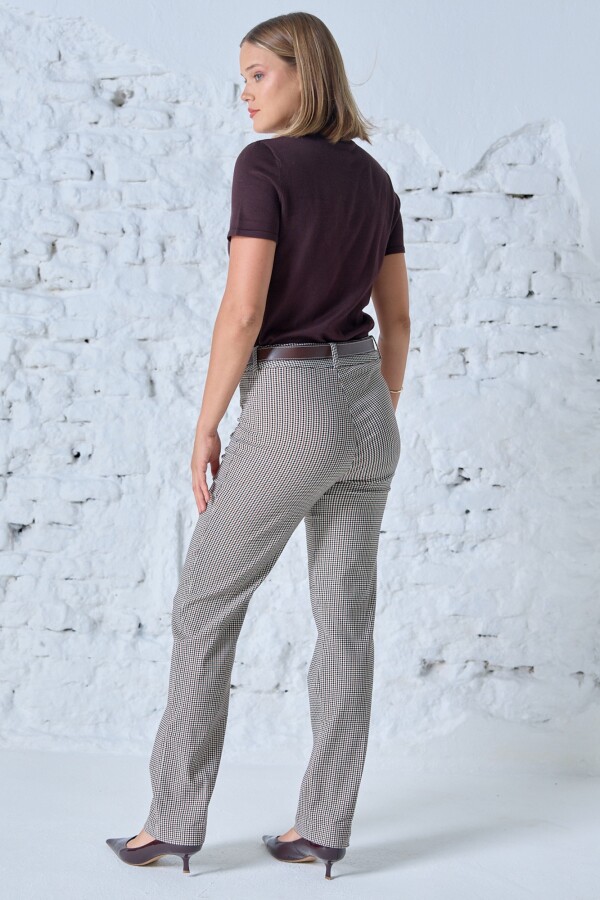 Pantalon Con Cinturon MARRON/MULTI