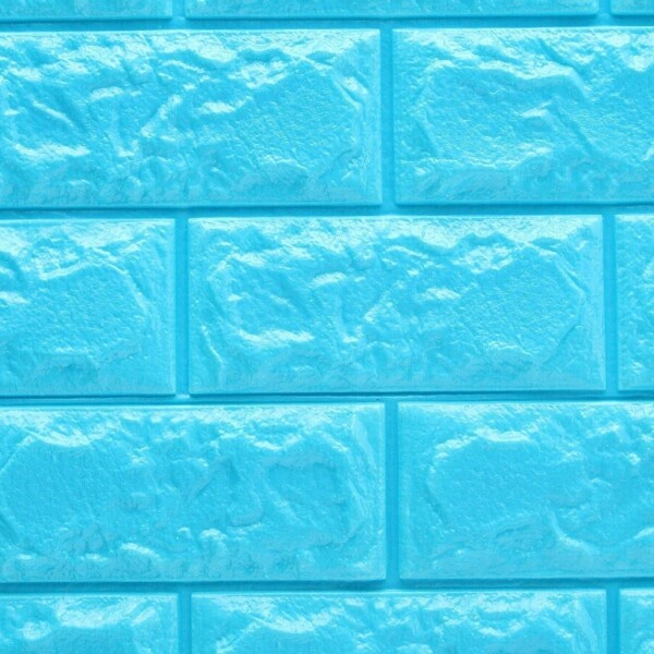 Revestimiento Pared Adhesivo Facil Colocacion Piedra X5 Uni Color Variante Celeste
