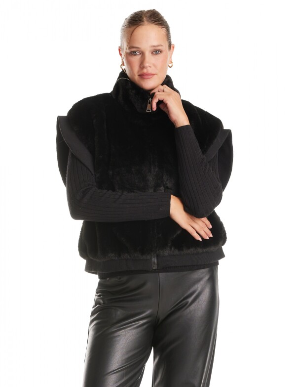 Chaleco Faux Fur NEGRO