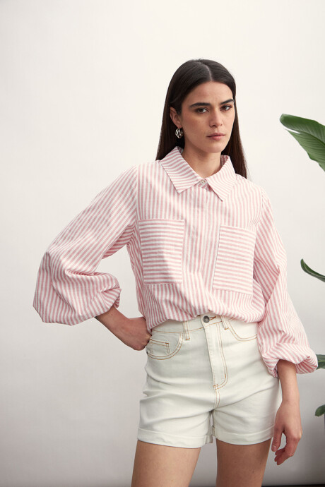 Camisa Flora Roja