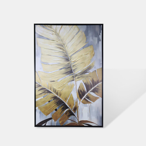 CUADRO DEC HOJAS 60X90CM Unica