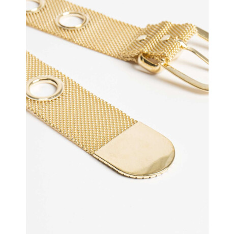 Cinturón Con Arandelas Dorado