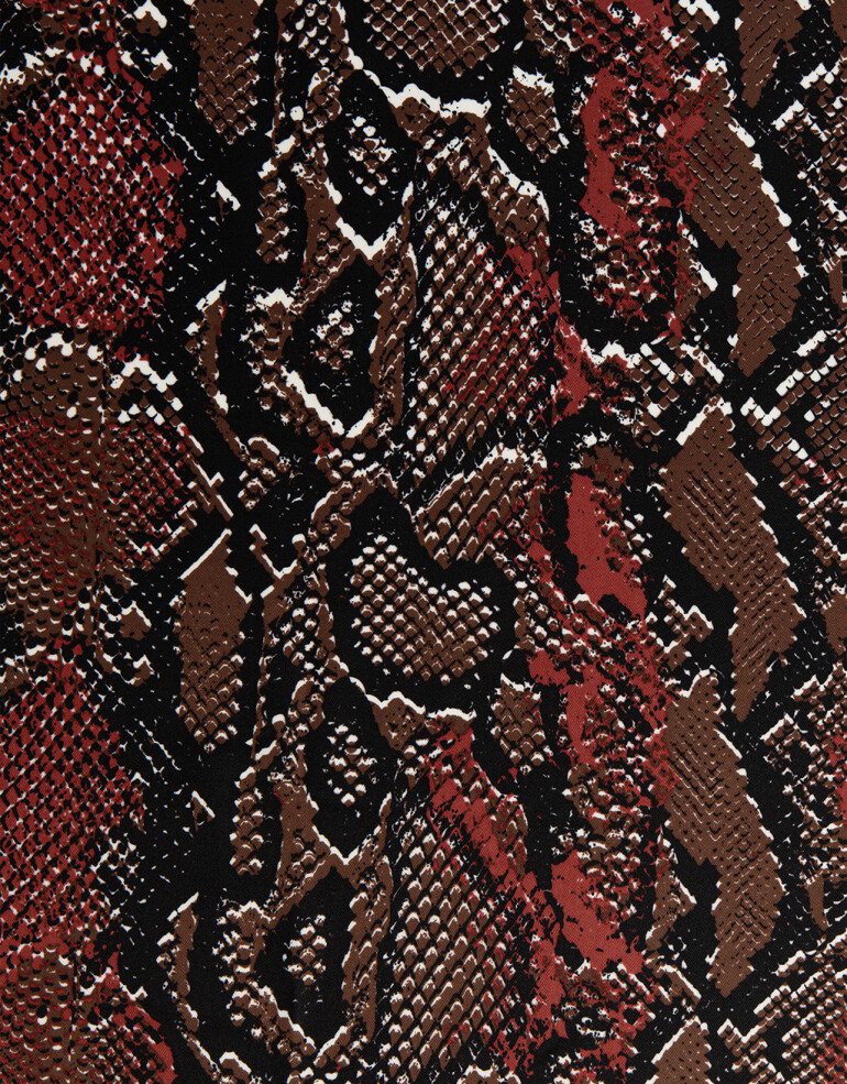 Pañuelos Raso Pañuelo De Material Reciclado Snake - Marron Chocolate