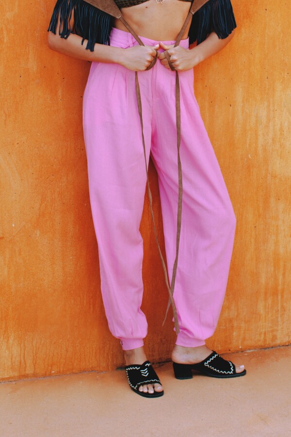 Colorful Gaucho Pants Chicle