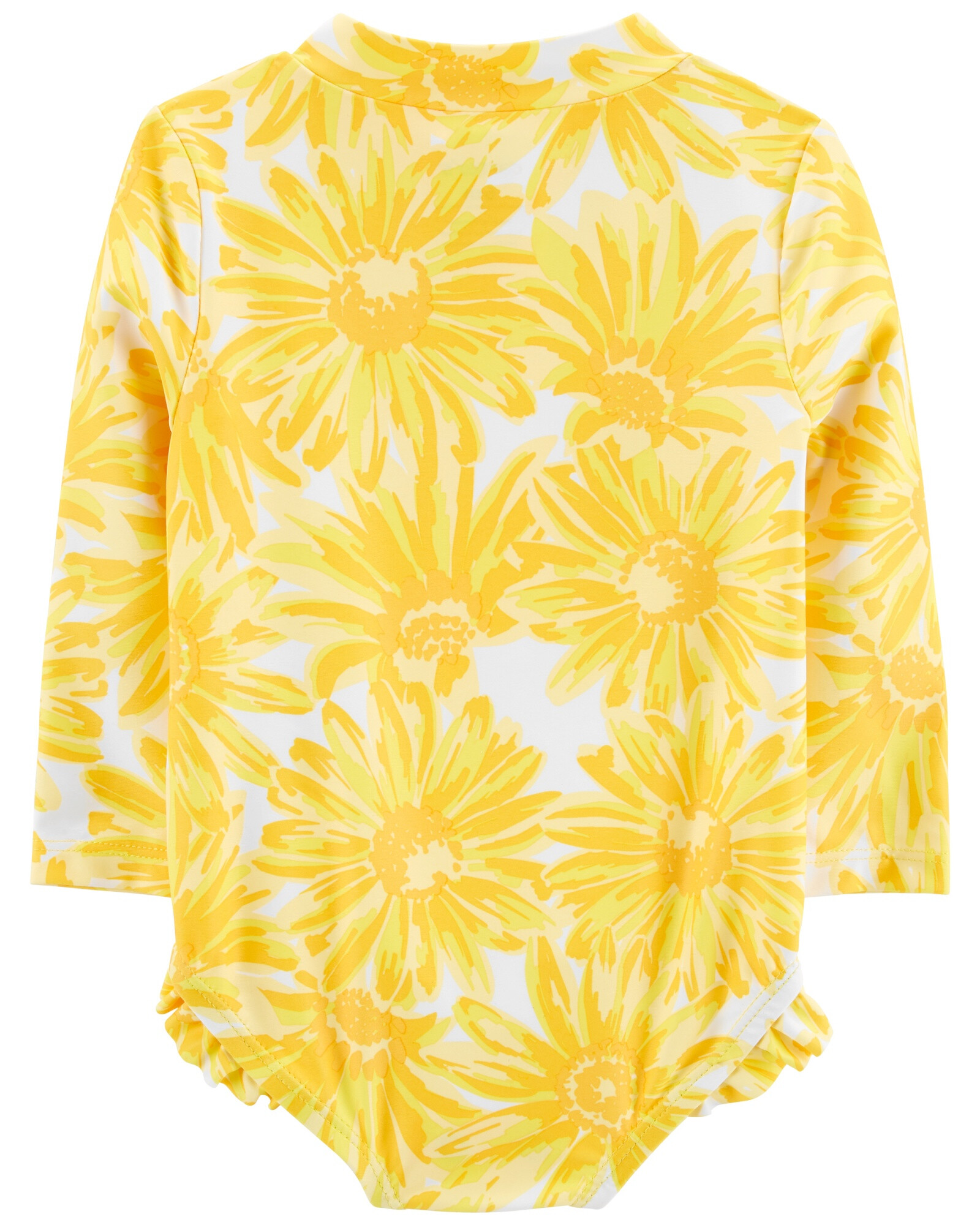 Malla de baño una pieza manga larga con protección UPF 50+ diseño girasoles Sin color