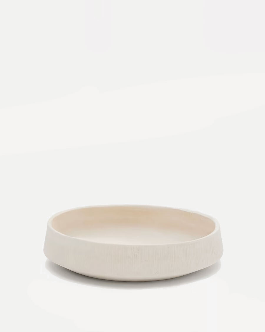 Bol decorativo Anse de papel maché blanco Ø40 cm Bol decorativo Anse de papel maché blanco Ø40 cm
