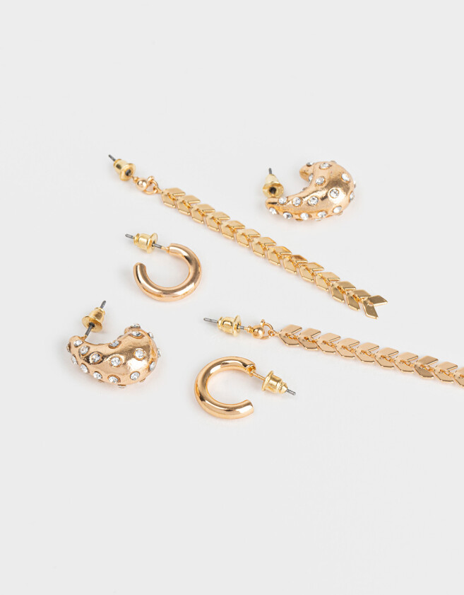 Aros Sets Vintage Set De Aros Vintage - Dorado