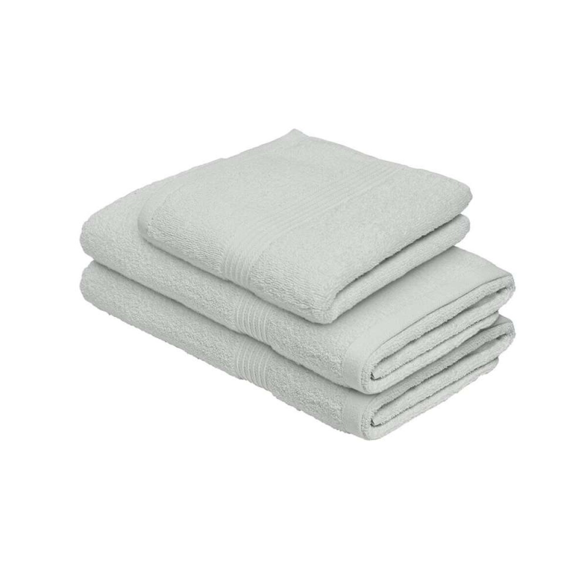 Set 3 Toallas: 40X70 + 2*70X140Cm Alg - Gris 