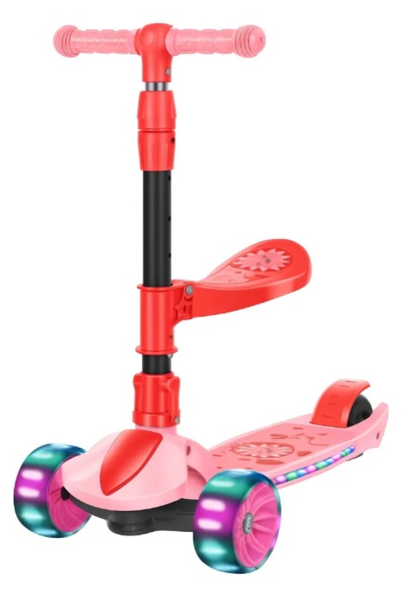 Monopatín Infantil3 Ruedas Para Niños Con Luces y Sonido - Rosa 