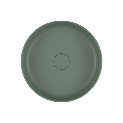 Bacha de apoyo redonda 40 cm verde salvia mate Deca Bacha De Apoyo Redonda 40 Cm Verde Salvia Mate Deca