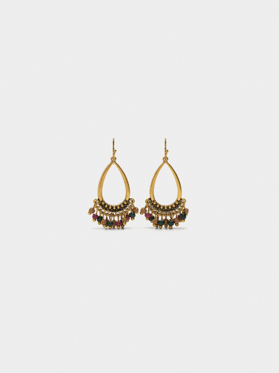 Pendientes Gota De Abalorios - multicolor 