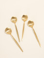 Cuchara Fiordo, Set 4 Un. Dorado Color Unico