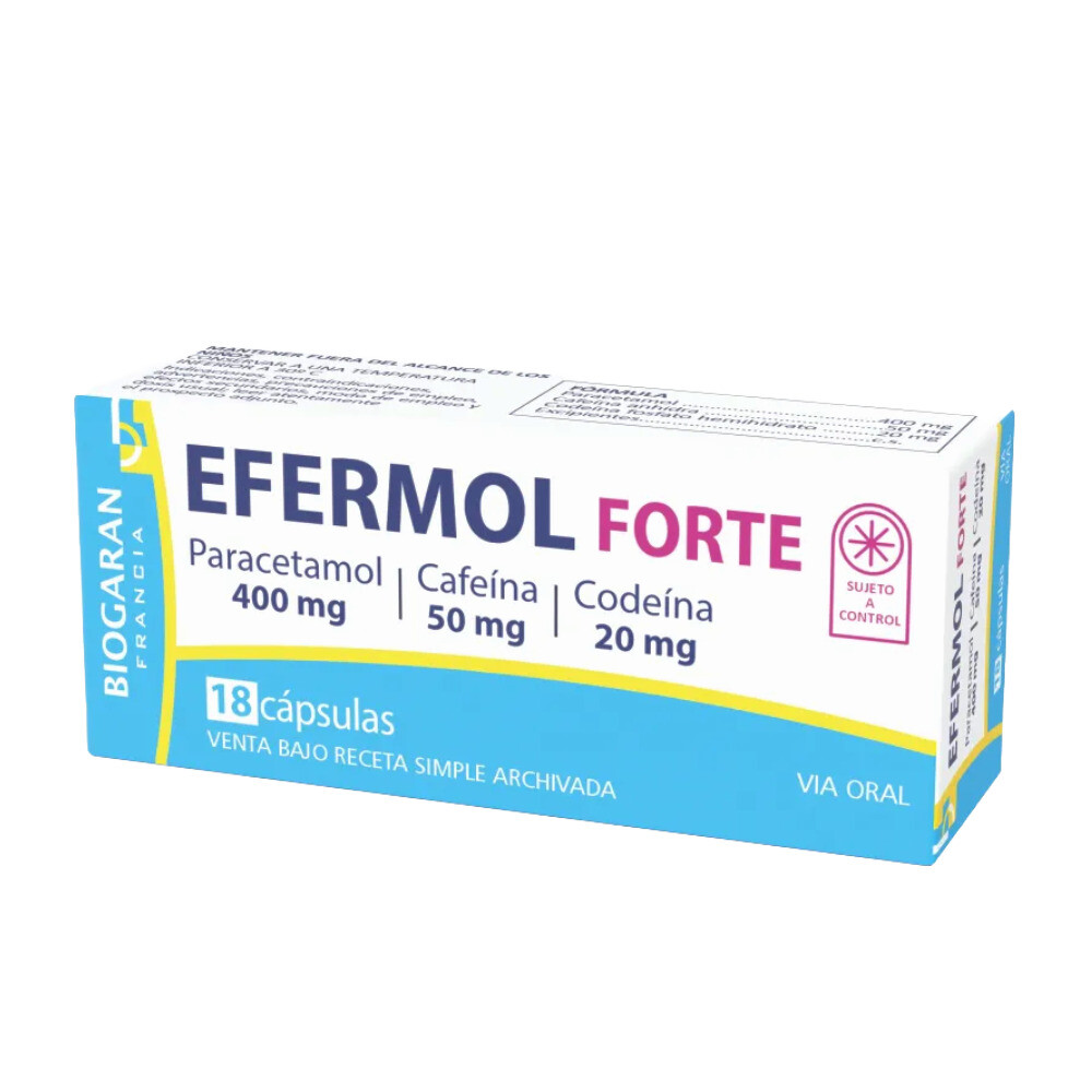 EFERMOL FORTE CJ X 18 CAPS. DURAS única