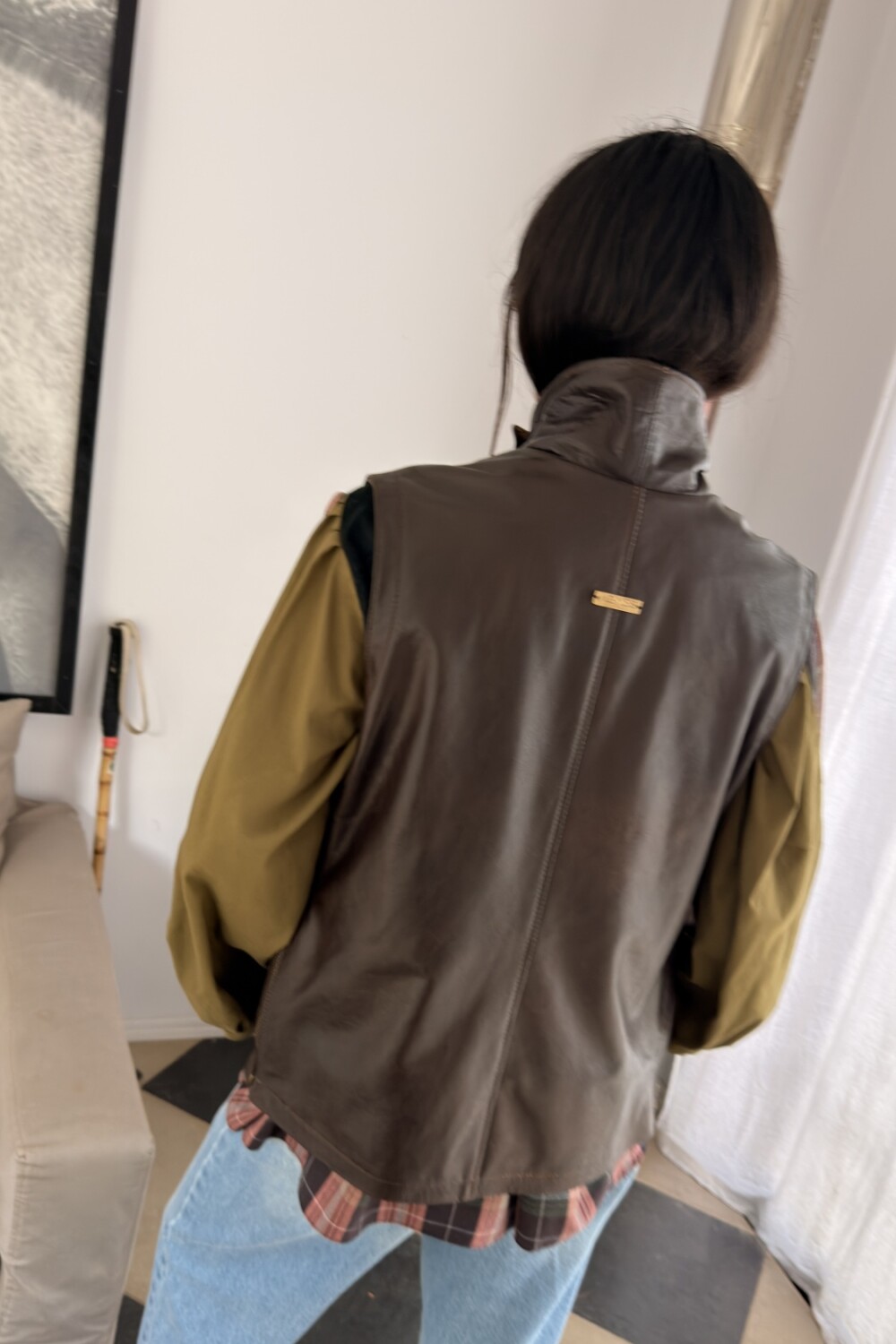 Triangle Vest Brown