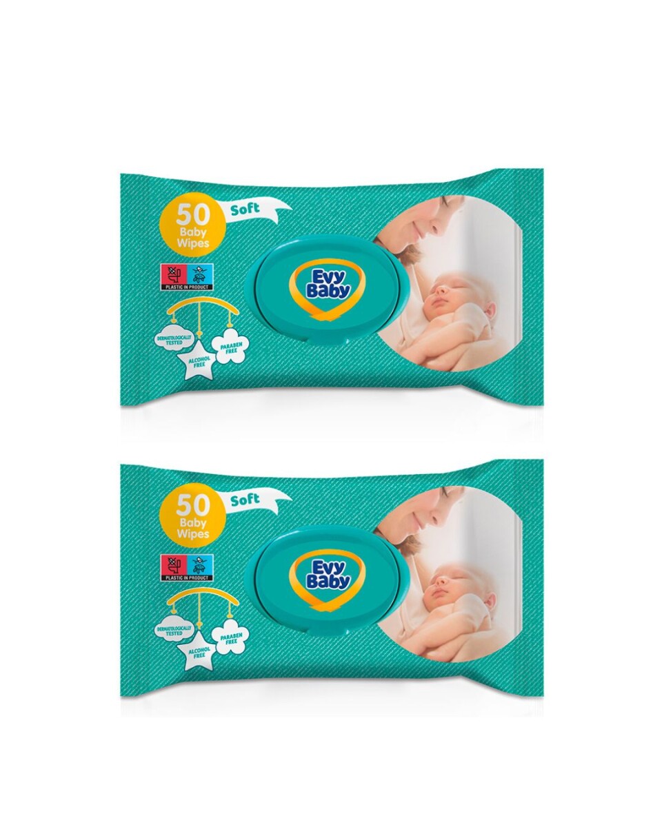 Imperfectos - Toallitas húmedas Evybaby x 50 unid. Soft 