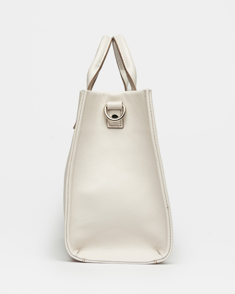 Cartera de mano Capri en cuero arrugado Blanco