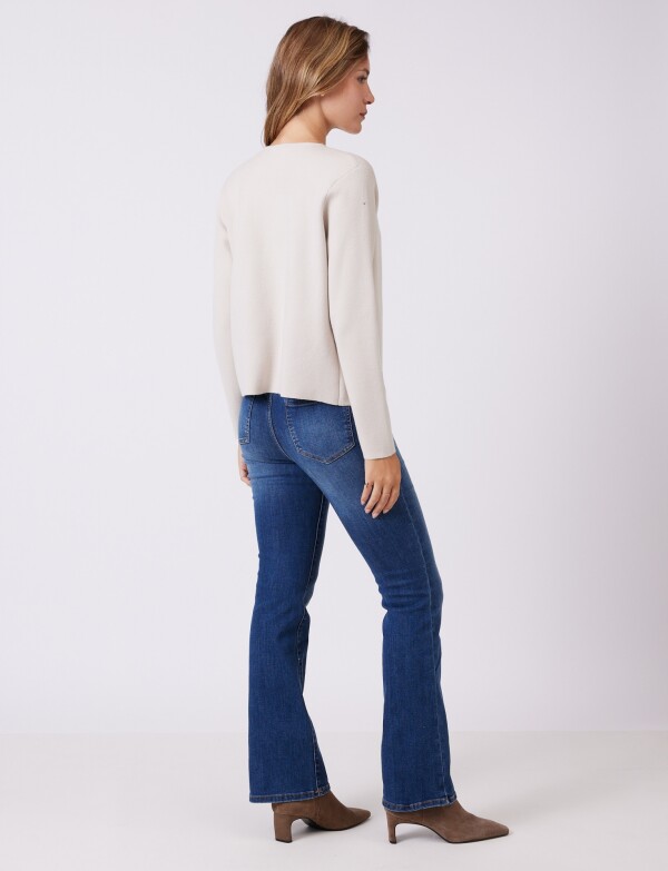 Cardigan Boton BEIGE CLARO