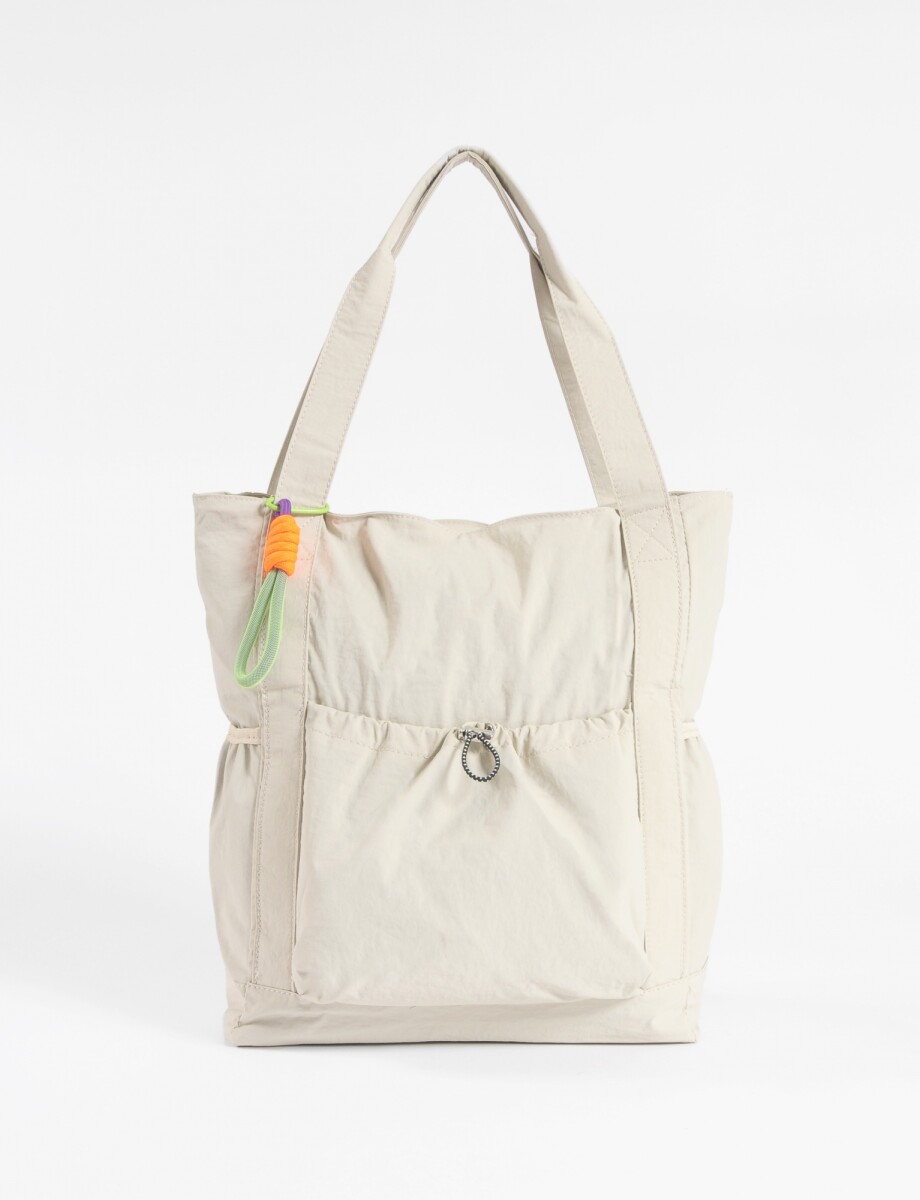 Mochila shopper de tela - crudo 