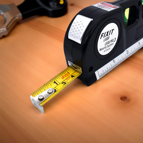 Nivelador Láser Infrarrojo Multifunción C/ Cinta Metrica Color Negro