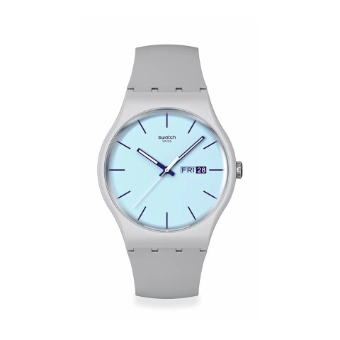 Reloj Swatch SO29M702 Blueberry Sky de silicona Gris