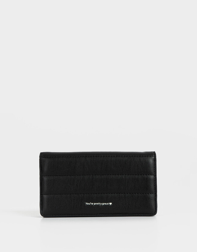Ficheros Billetera Fichero Acolchado - Negro