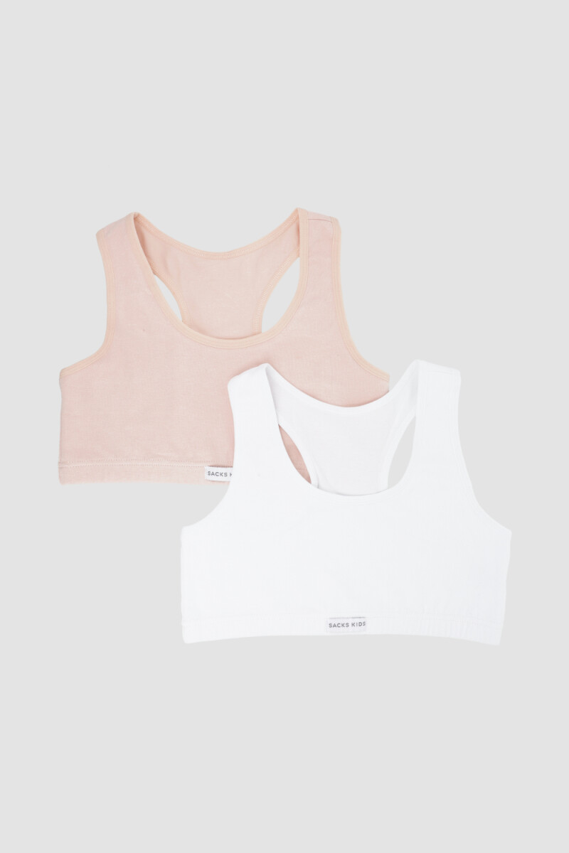 Pack x2 tops algodon Pale pink