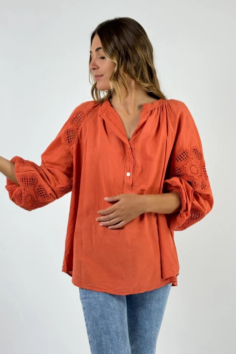 BLUSA BRISA naranja talle unico