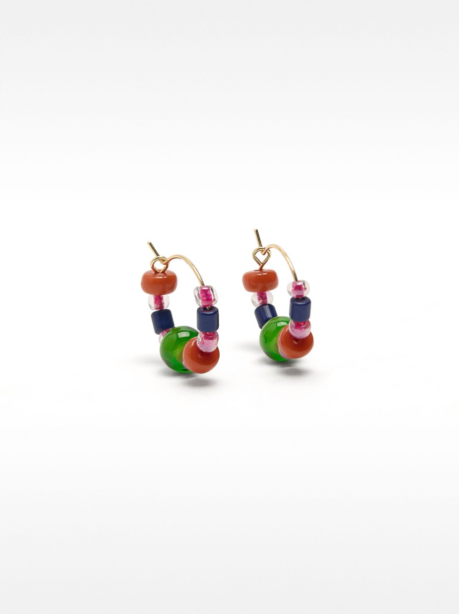 Aros Con Cristales - multicolor 