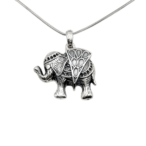 Dije Colgante Elefante-Plata 925 quemada inflada-Sin Piedra-CP3357 sinpiedra