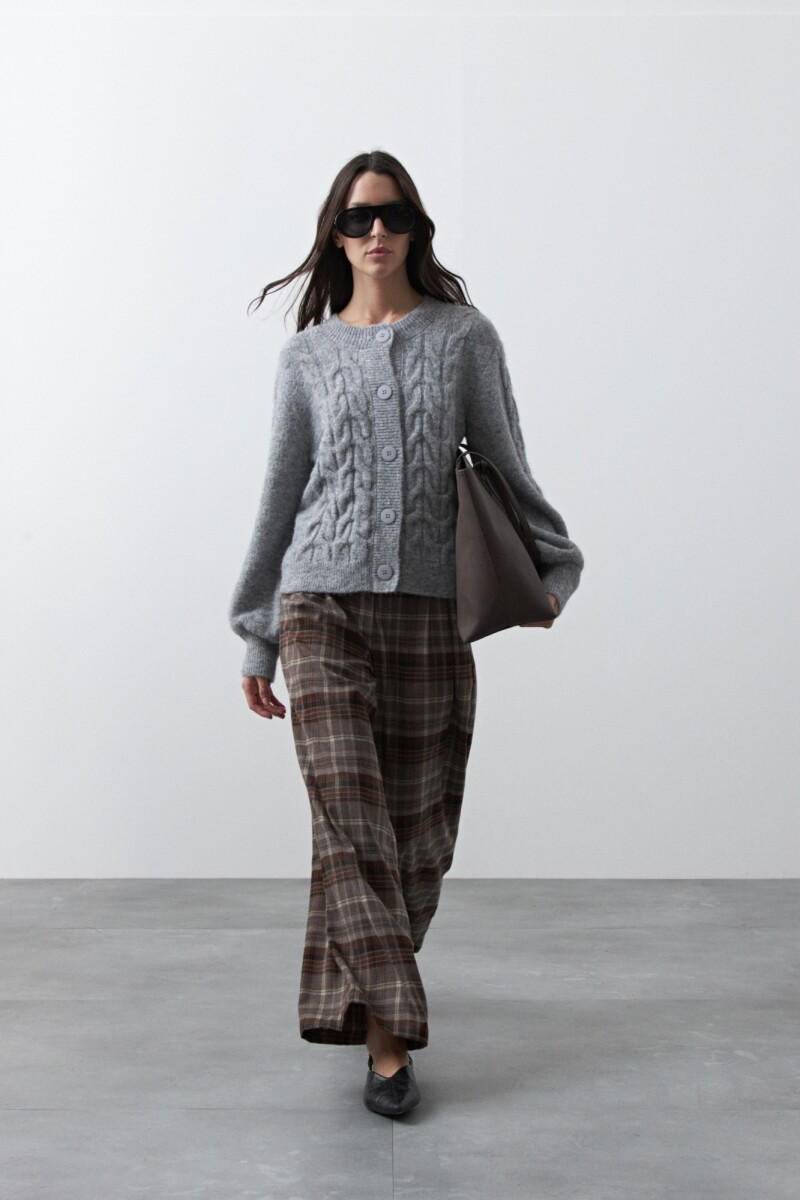 CARDIGAN BOREAL Gris Melange