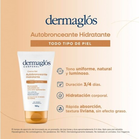 Dermaglós Crema Gel Autobronceante 150 Ml Dermaglós Crema Gel Autobronceante 150 Ml