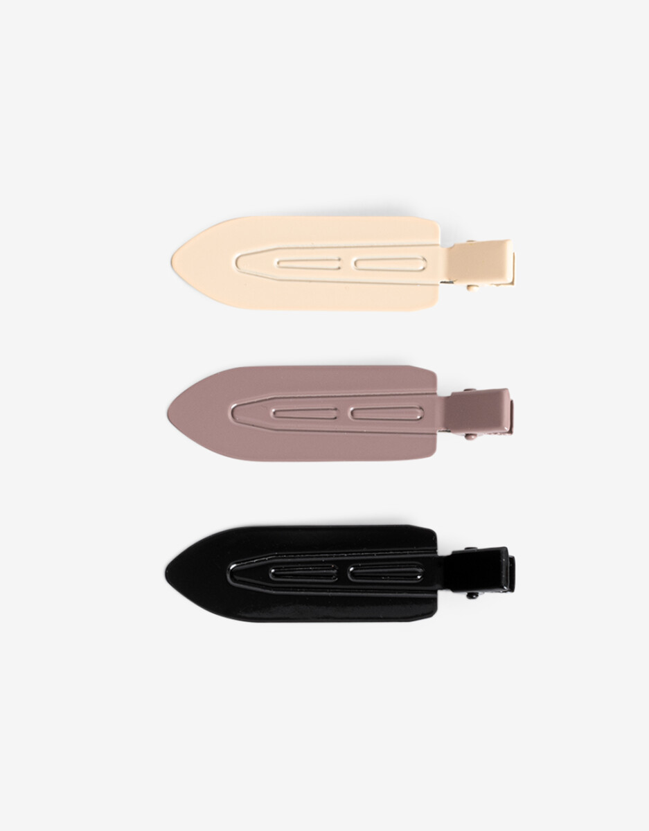 Set De 3 Hebillas Backstage Con Terminación Rubber. 