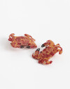 Horquillas con Accesorios Animales Set De Piquitos Cangrejo - Rojo Medio