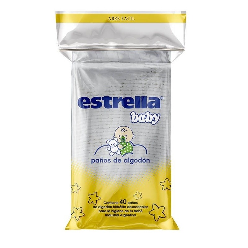 Algodón Estrella Baby 40 Paños Algodón Estrella Baby 40 Paños