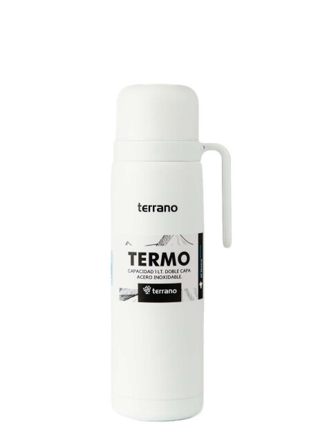 Termo con Manija Color Blanco