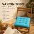 Almohadon Cuadrado Para Silla Eames Butaca Auto Colores Celeste