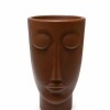 MACETA FACE HOMBRE PLASTICA MARRON